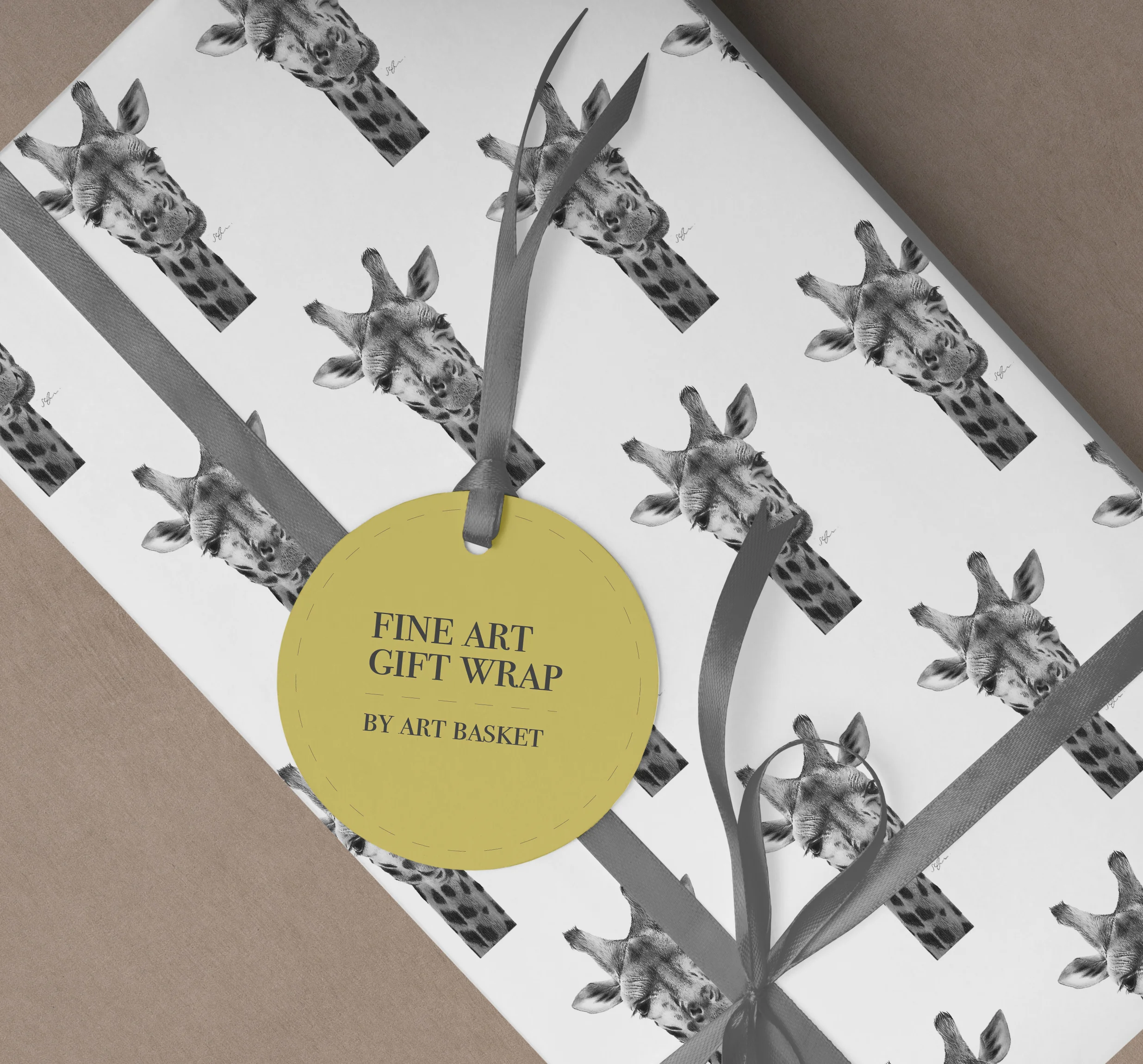 Goofy Giraffe Recyclable Gift Wrapping Paper Sheets