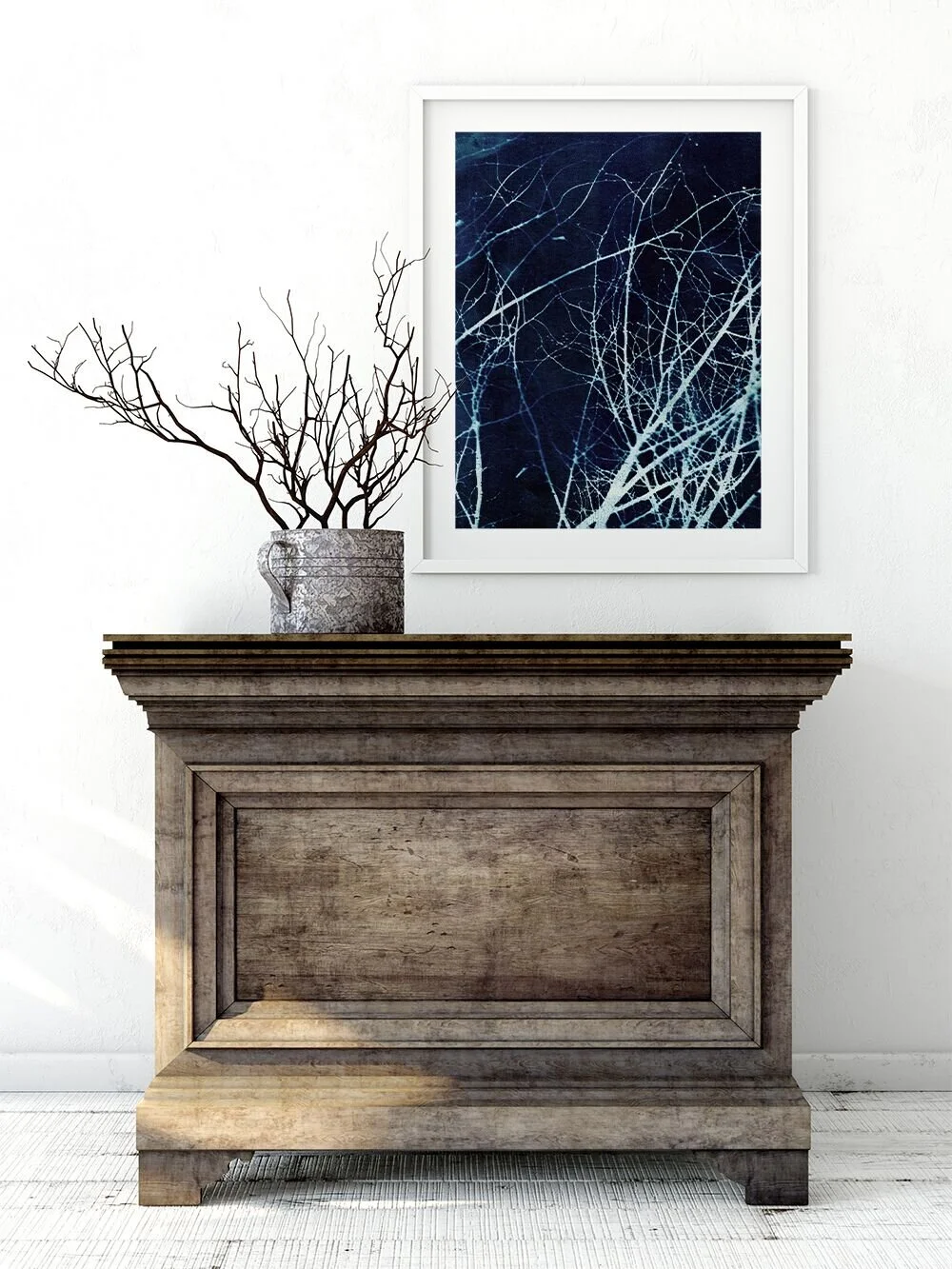 Botanical Cyanotype Giclée Print 'Twigs in Winter' by Krista McCurdy
