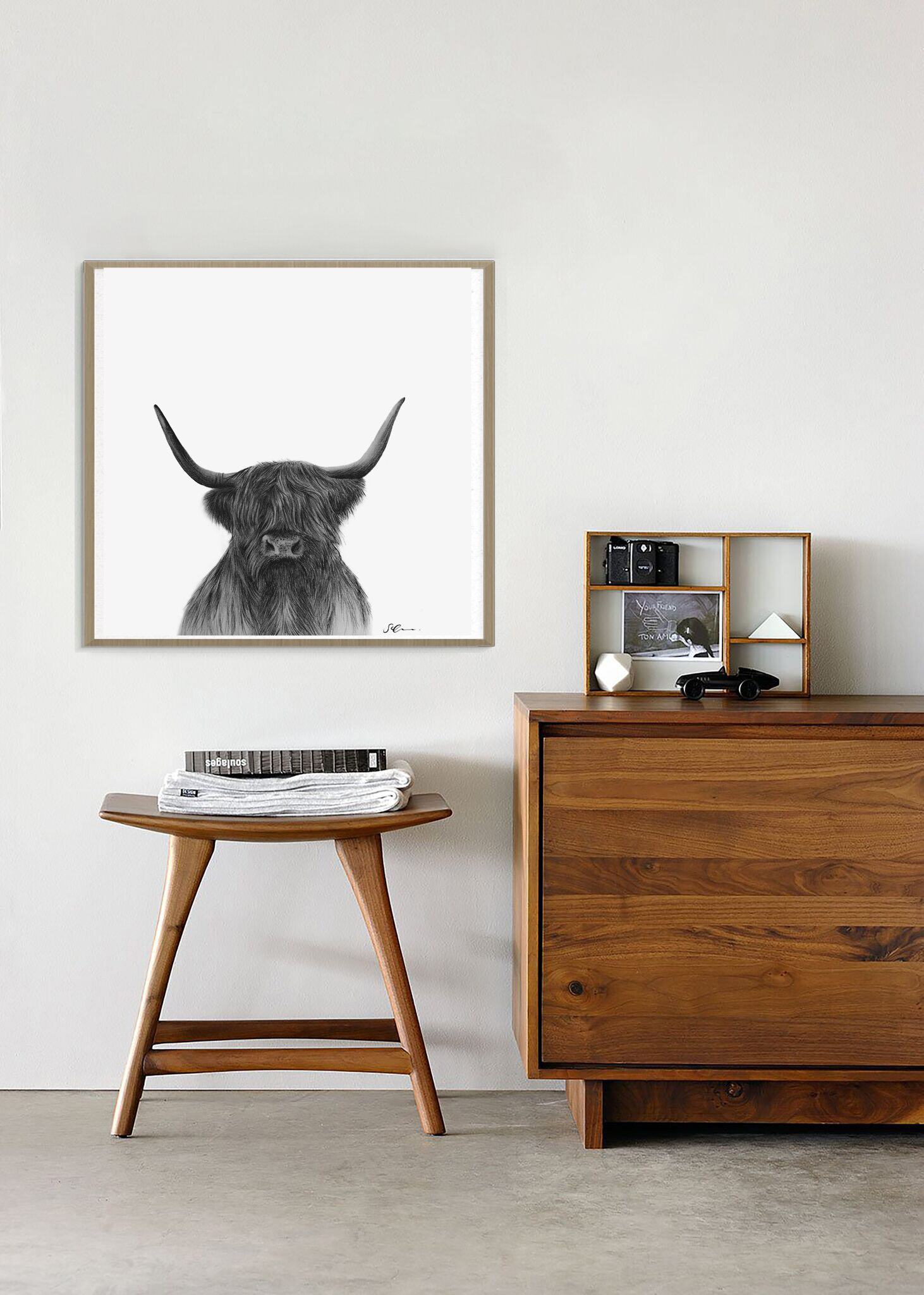 Highland Cow Giclée Print by Sophie Green