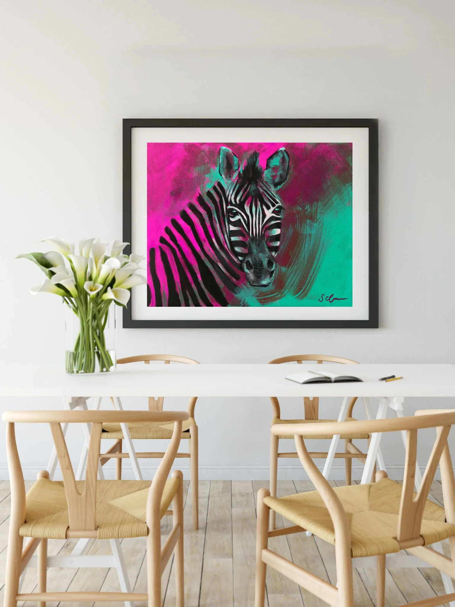 Zebra Pink Framed.jpg