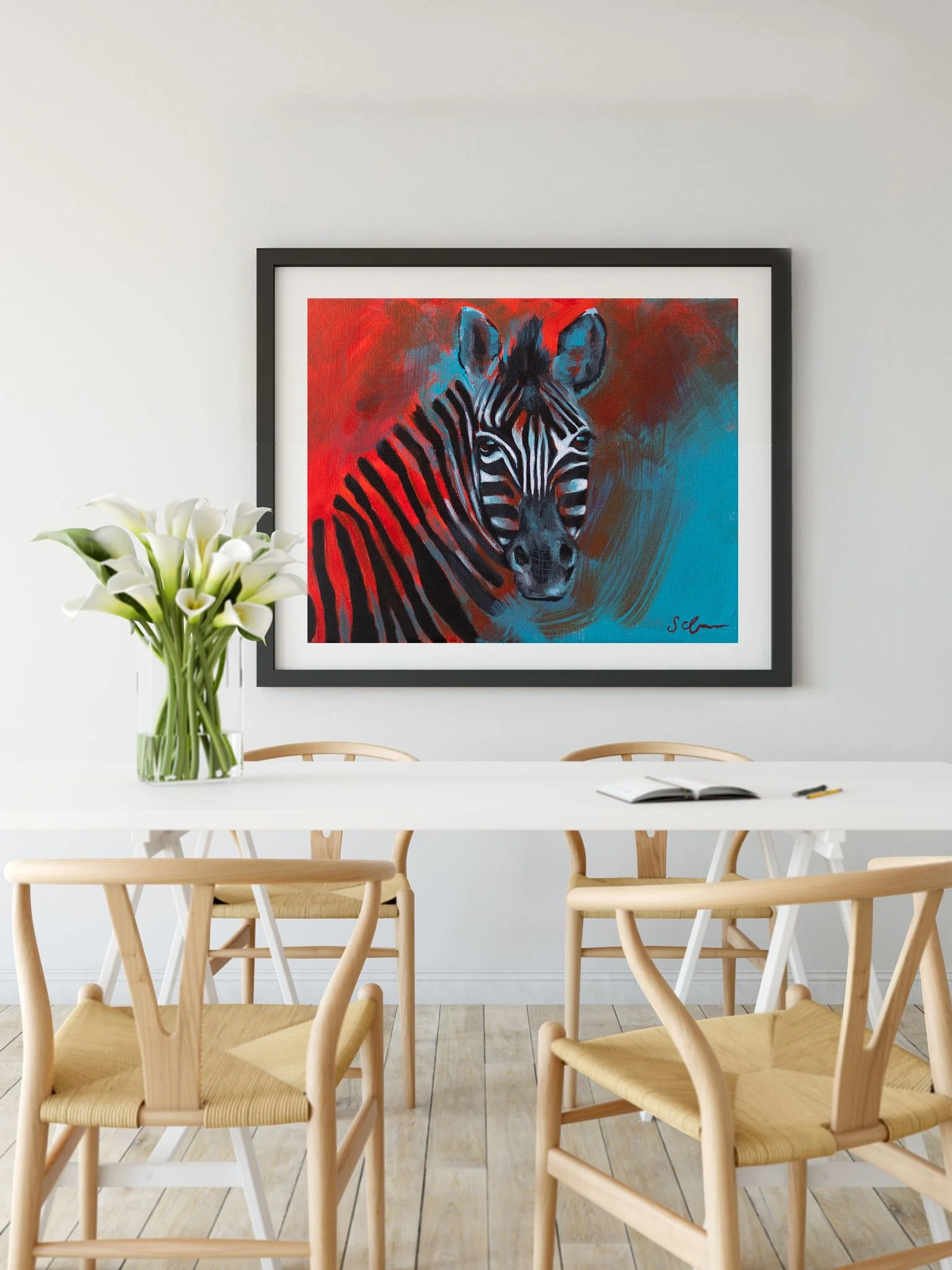 Zebra Red Framed 3.jpg
