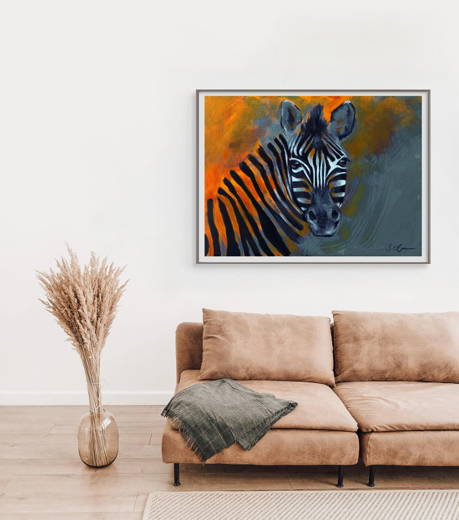 Zebra Orange Framed 2.jpg