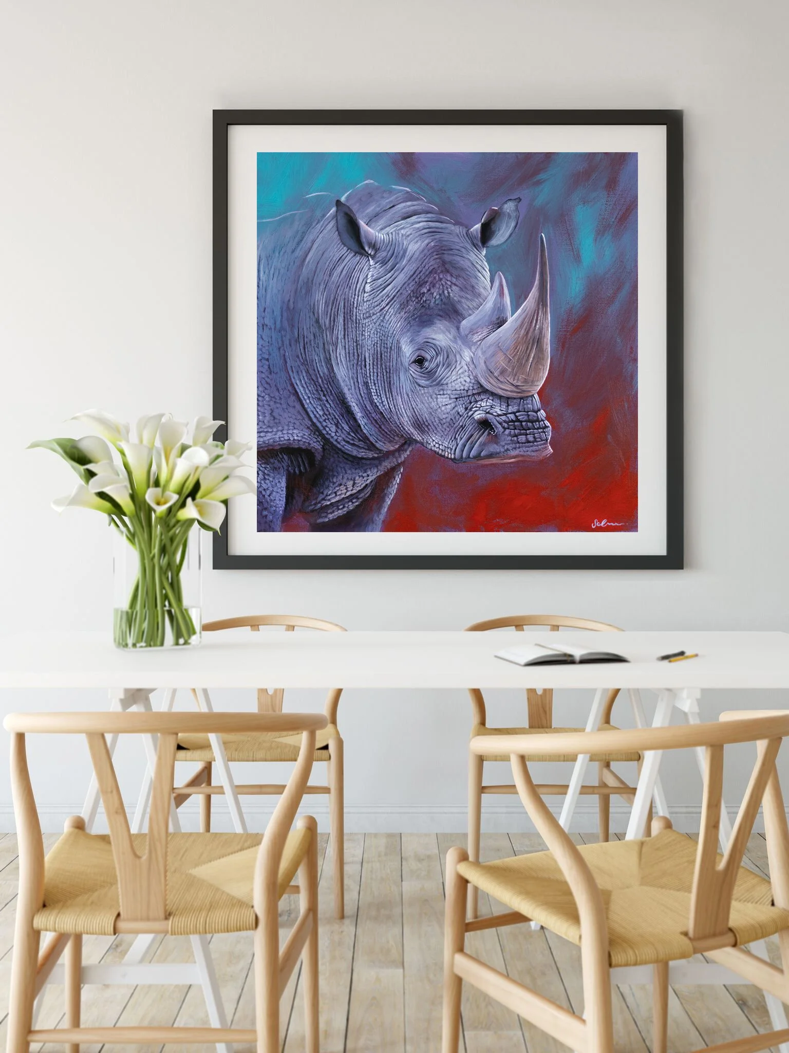 Rhino Colourful Framed.jpg