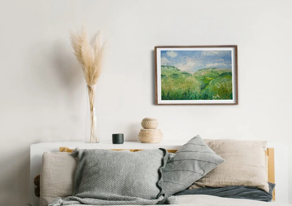 Abstract Landscape Oil Painting 'Comfort in Familiar' by Sarah Bagg