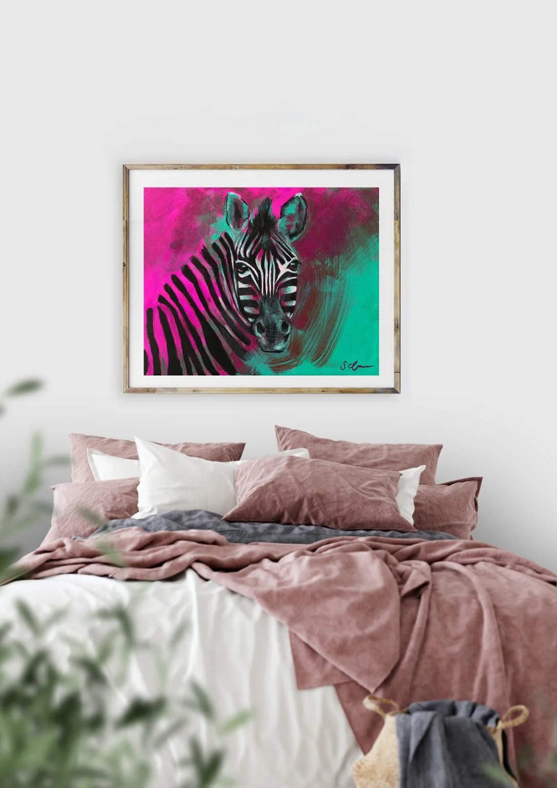 Zebra Pink Framed 3.jpg