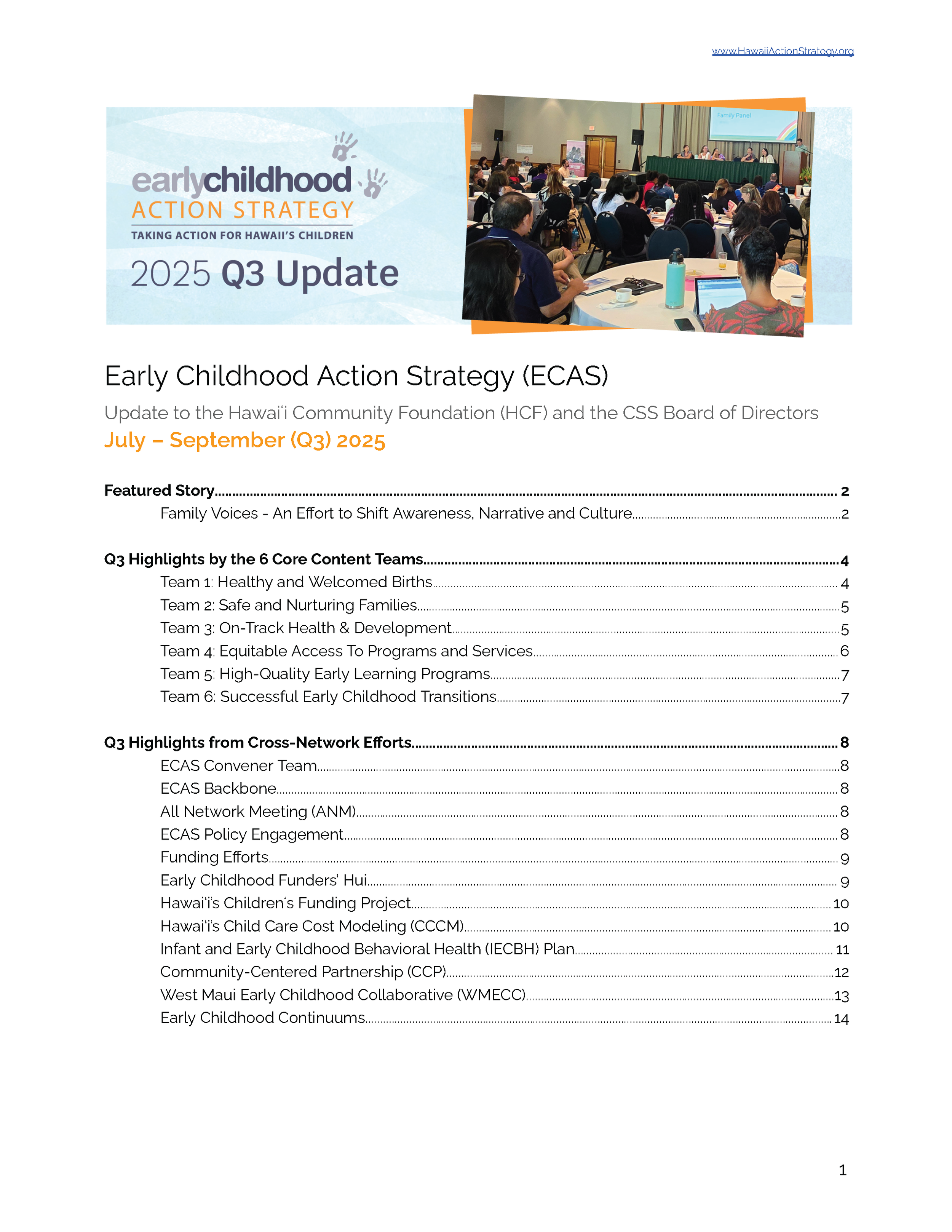 ECAS Q3 Update 2025
