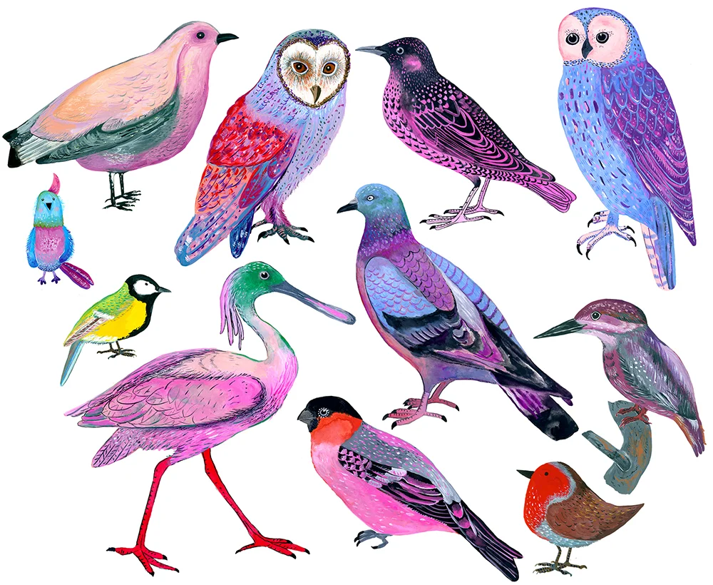 Animals, birds | self-initiated project Home Decor Course Lilla Rogers Studio