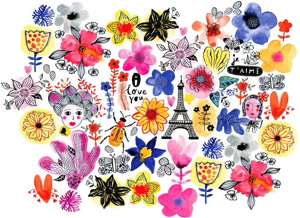 Paris Flower Pattern by Marenthe.jpg