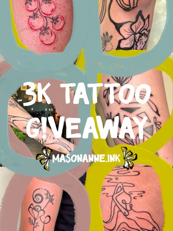 ✨3K Tattoo G!VE@W@Y✨
Time for a g!ve@w@y to thank y&rsquo;all for being here! This has been a crazy year, moving city&rsquo;s and studios and community to tattoo full time 🌈 and y&rsquo;all have continued to show up through it all. I feel so lucky a
