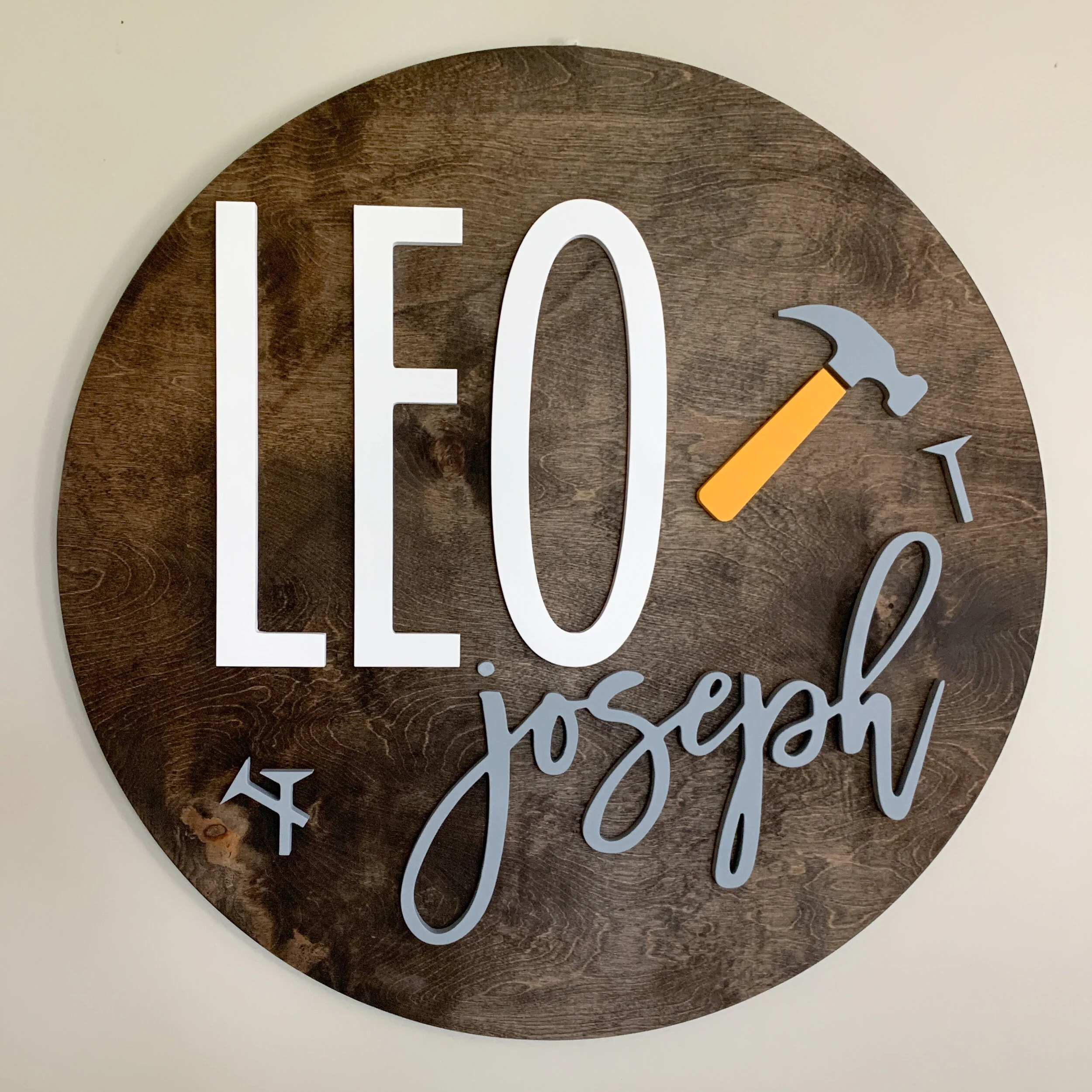 Construction Worker Name Sign