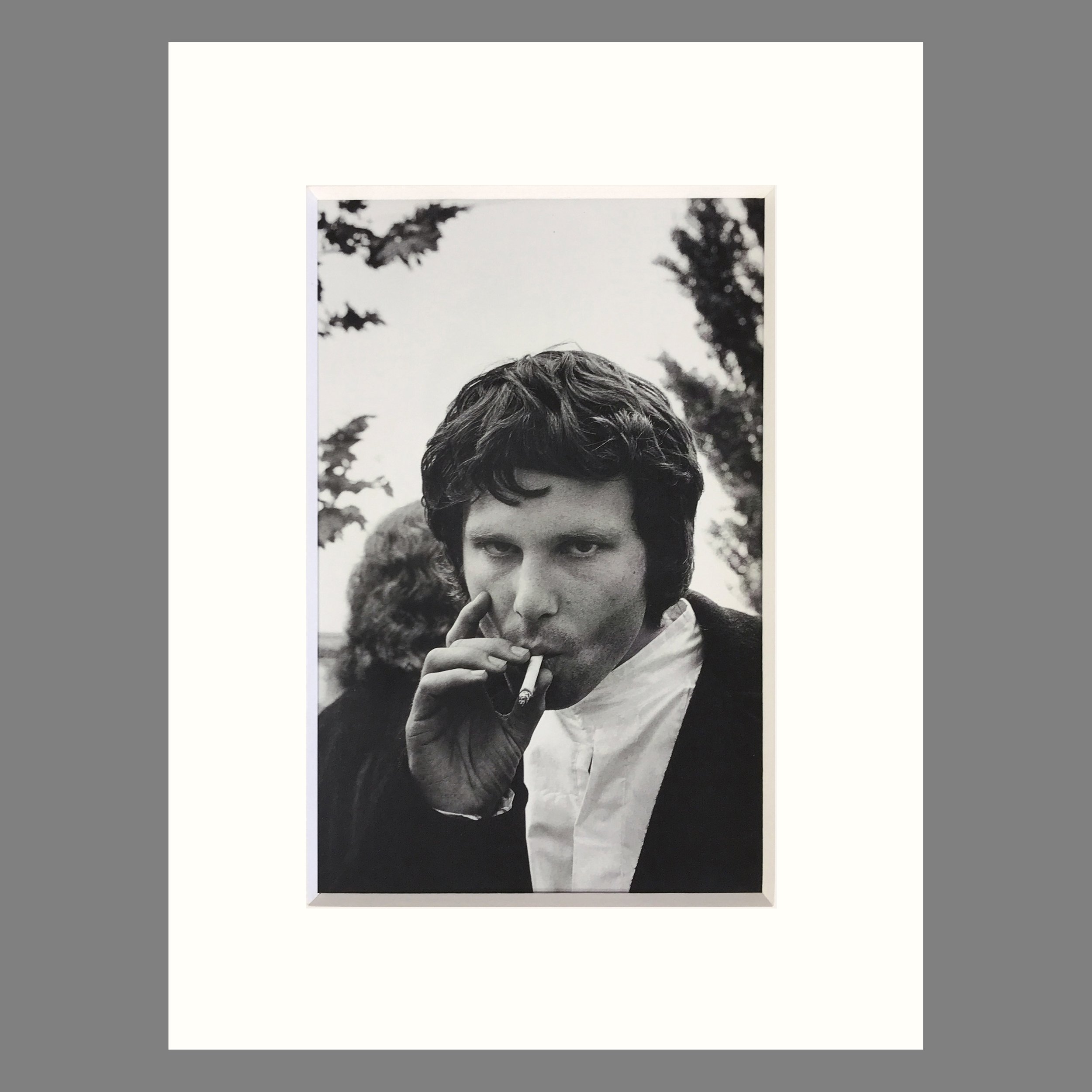 Jim Morrison, N. California Folk Rock Festival 1968 - Jim Marshall Photograph - Matted Print 9 x 12 inches