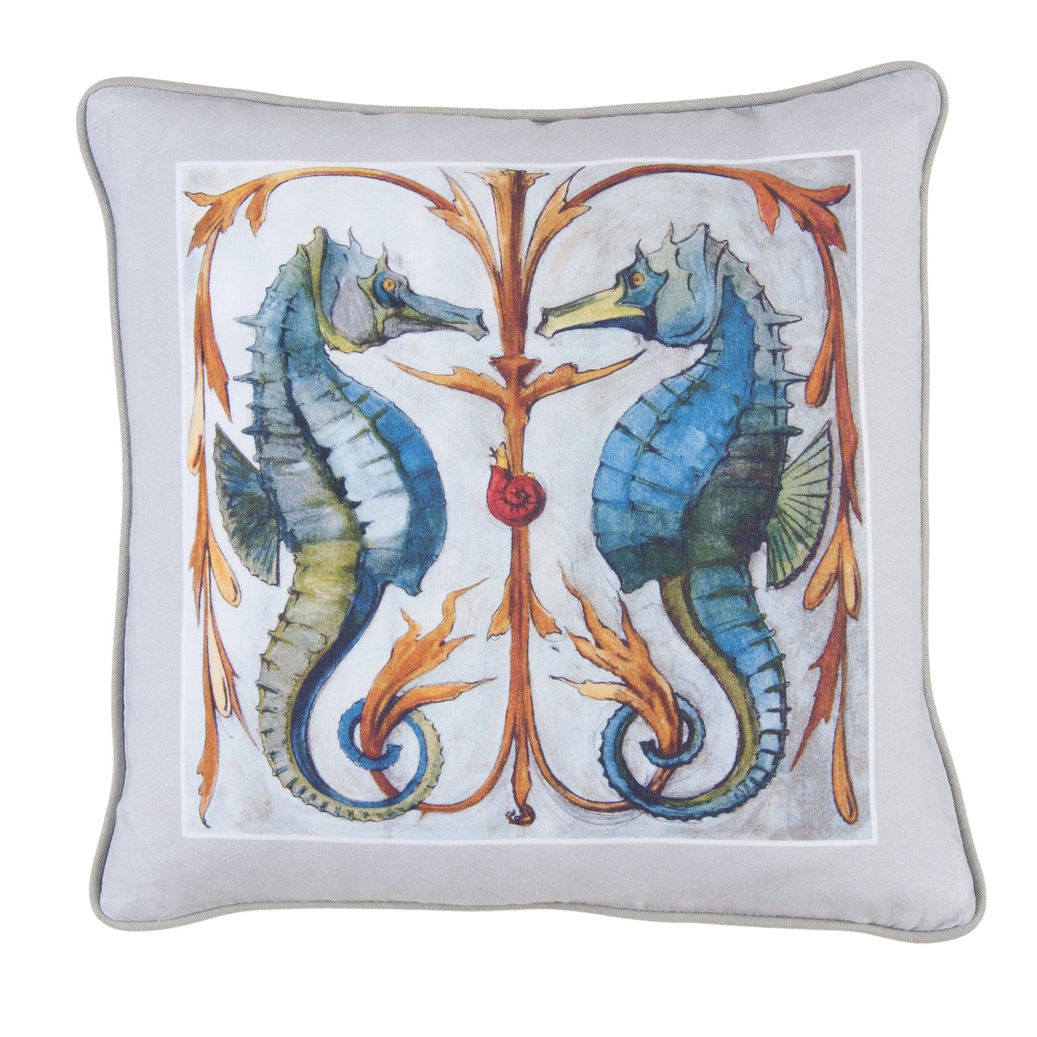 Julia Morgan Turquoise Seahorses 18 Inch Pillow Kit — Dallas A. Saunders  Artisan Textiles & More