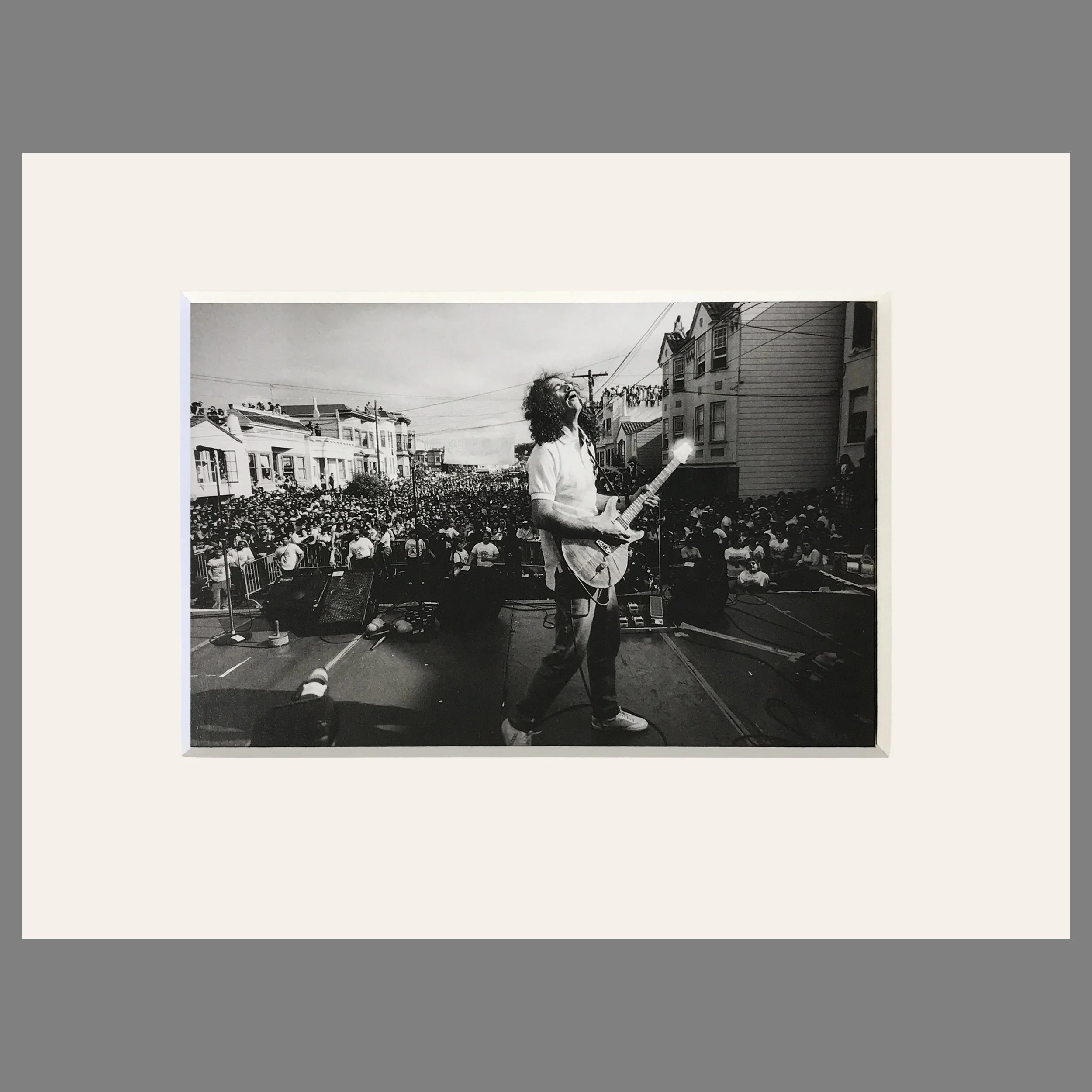 Carlos Santana, Cinco de Mayo Free Concert, San Francisco 1998 - Matted Print, 9 x 12 inches