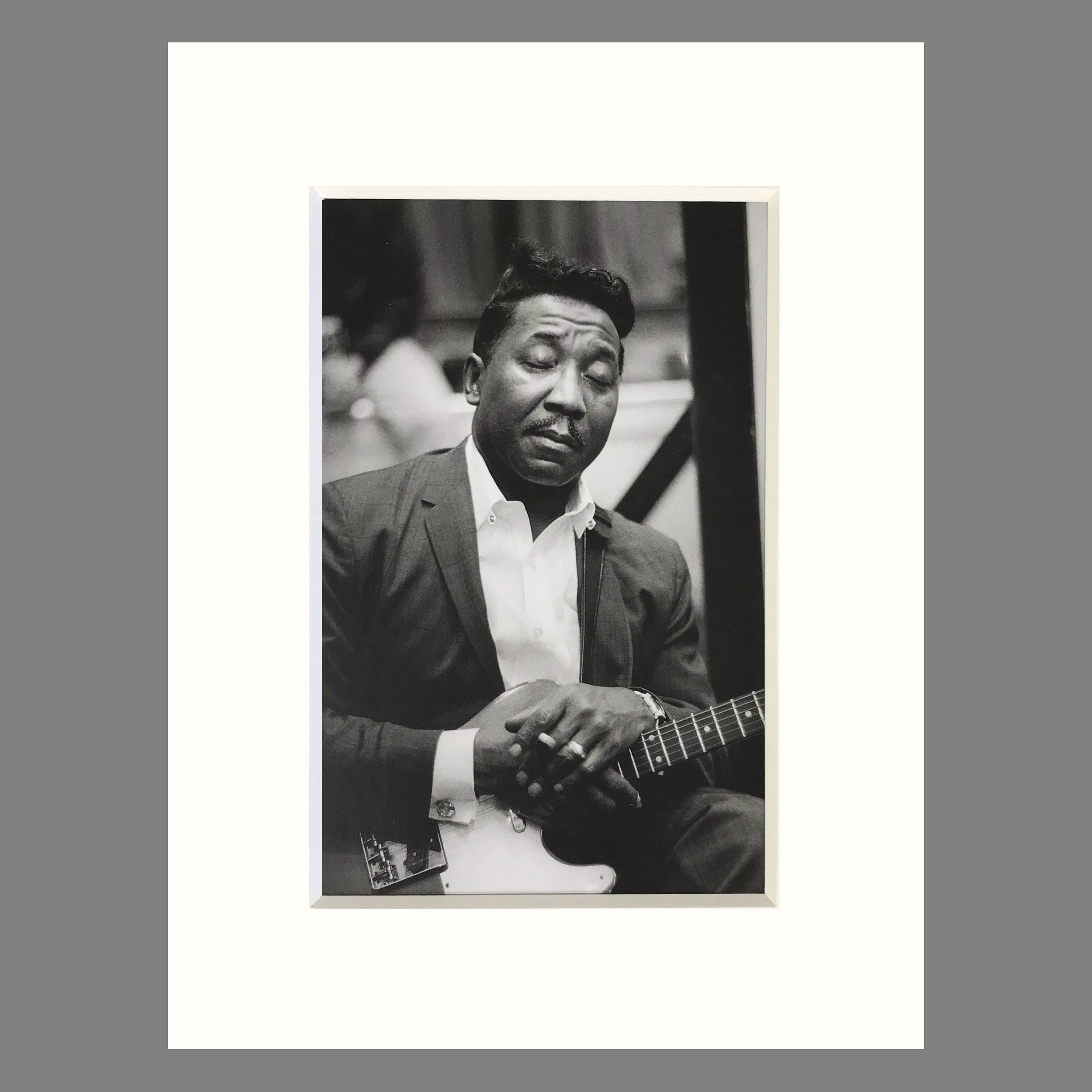 Muddy Waters. Boarding House Club, San Francisco 1965 - Jim Marshall Photograph - Matted Print 9 x 12 inches