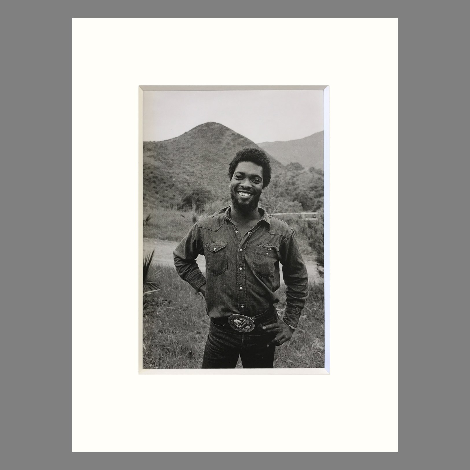 Booker T Jones At His Malibu Ranch 1974 - Jim Marshall Photograph - Matted Print 9 x 12 inches