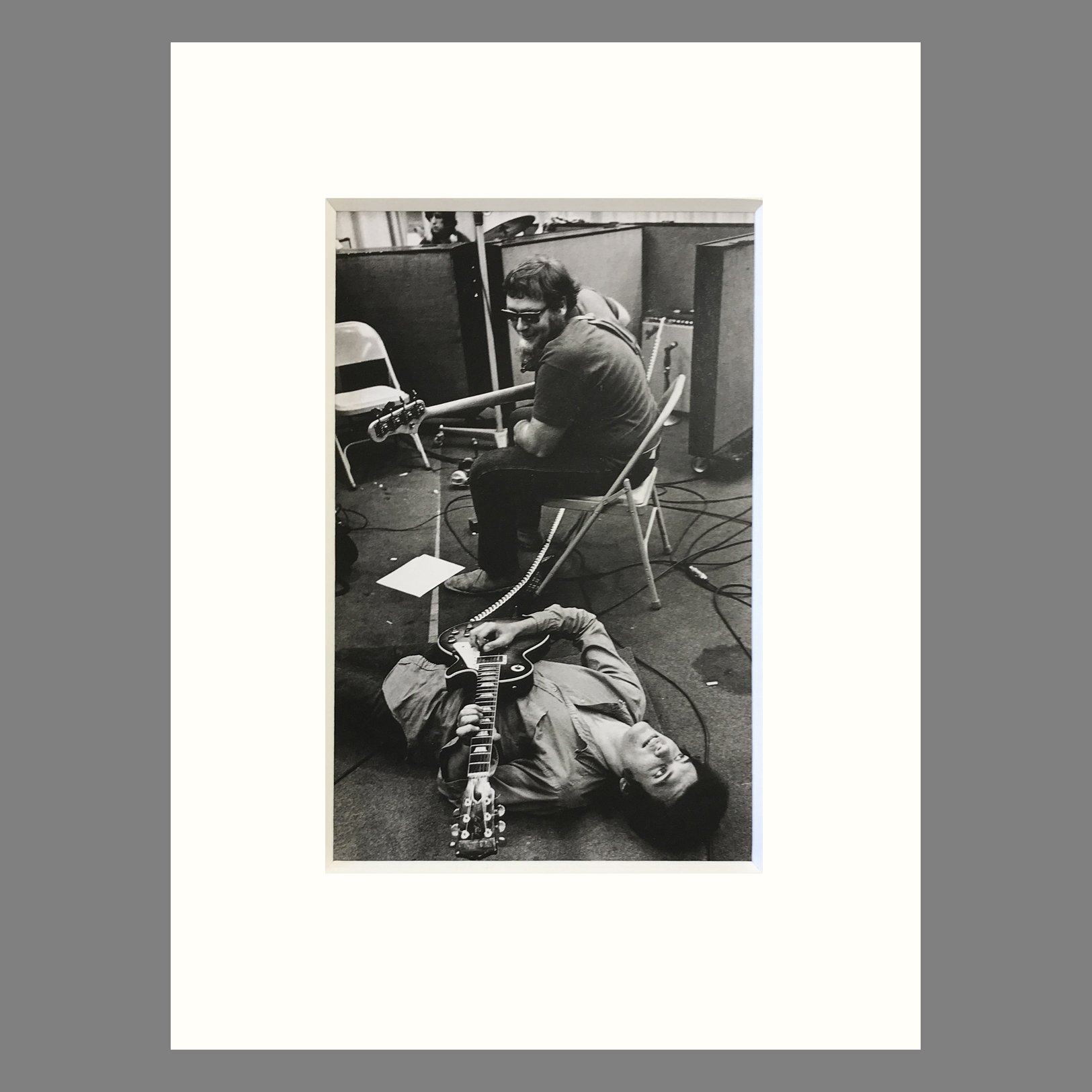 Michael Bloomfield, Columbia Studios, Electric Flag Sessions 1968 - Jim Marshall Photograph - Matted Print 9 x 12 Inches