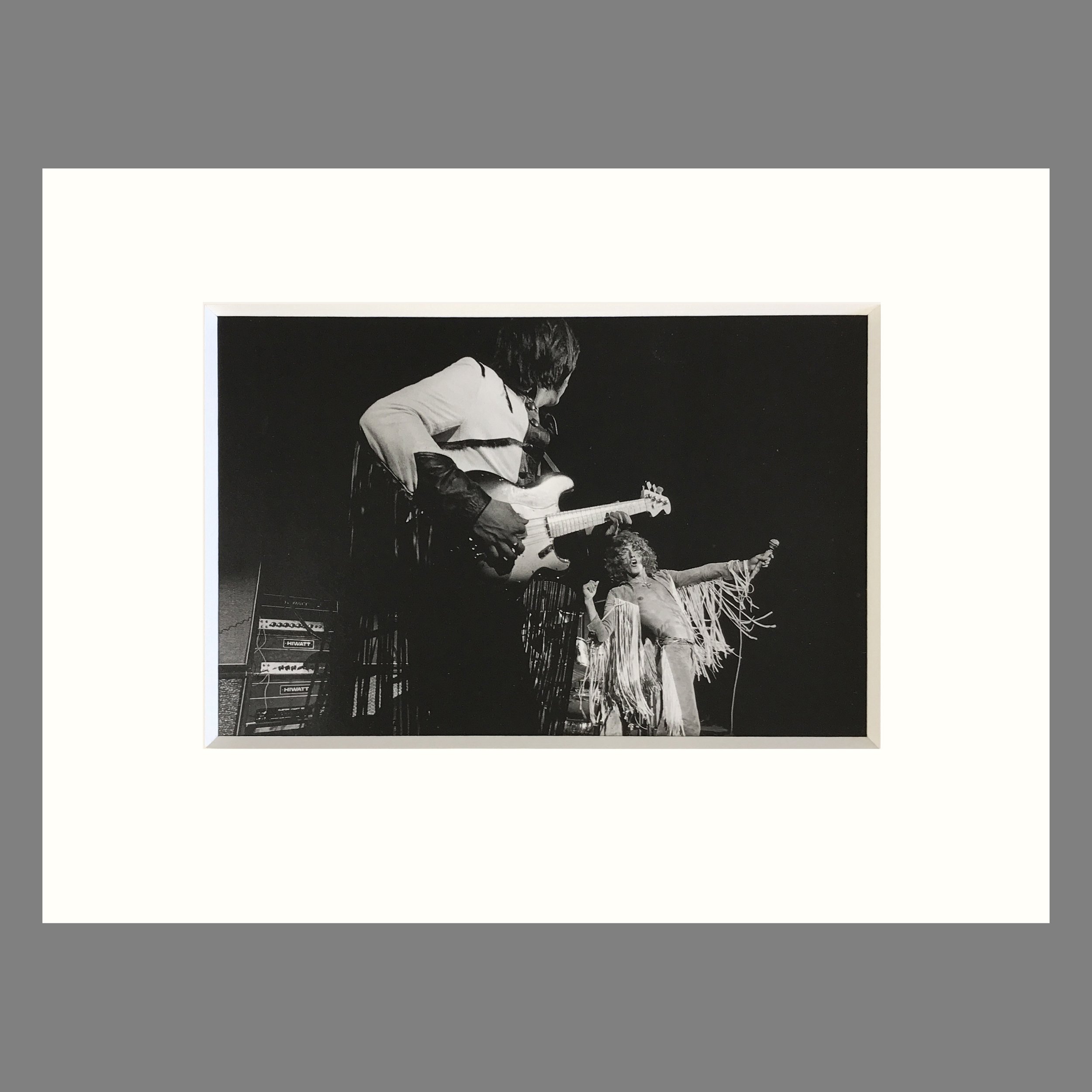 John Entwistle and Roger Daltry, The Who, Woodstock, 1969 - Jim Marshall Photograph - Matted Print 9 x 12 inches
