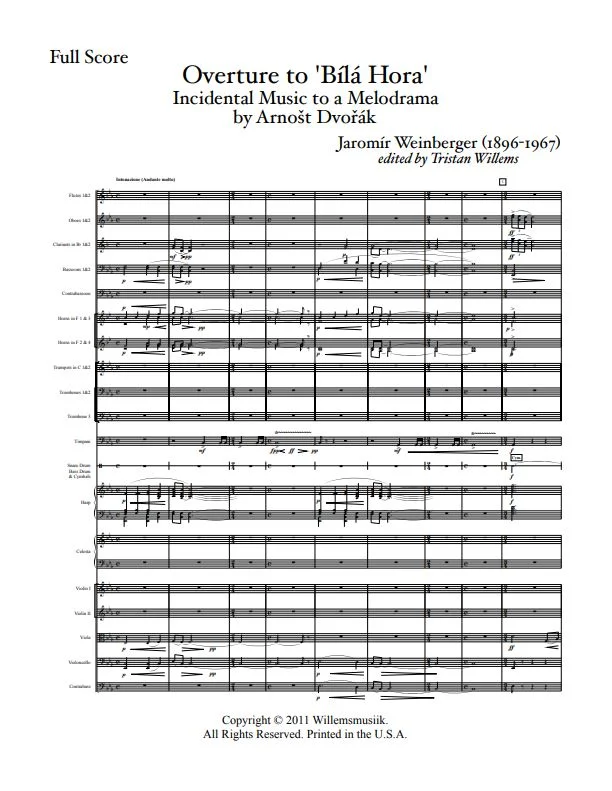 Jaromir Weinberger - Bila Hora Overture (for Orchestra)