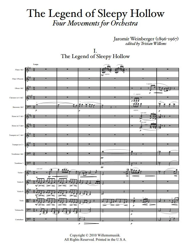 Jaromir Weinberger - Legend of Sleepy Hollow (for Orchestra)