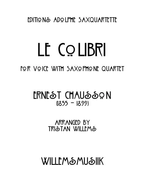 Chausson/Willems - Le Colibri