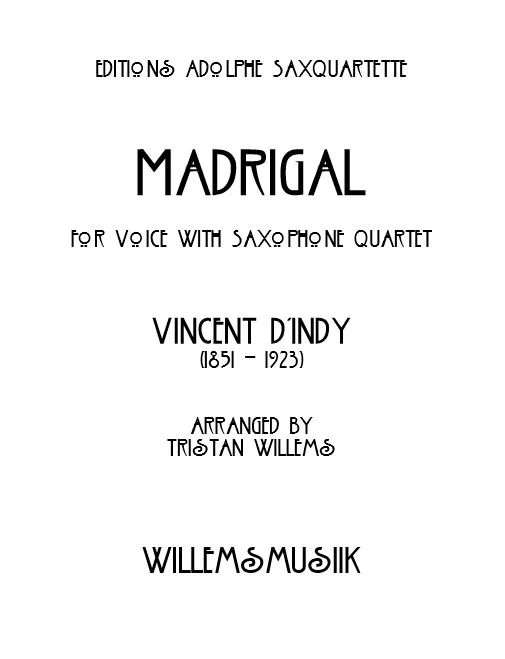 d'Indy/Willems - Madrigal
