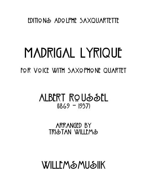 Roussel/Willems - Madrigal Lyrique