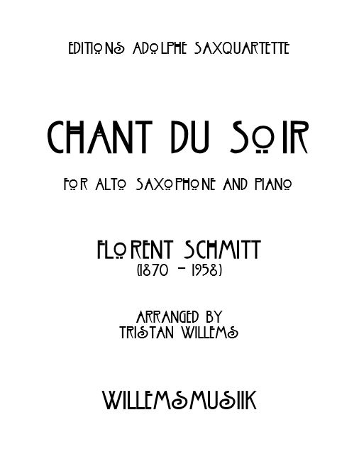 Schmitt/Willems - Chant du Soir