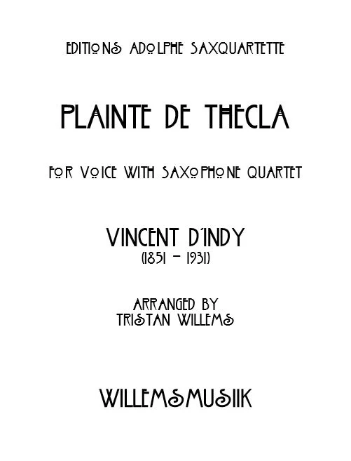 d'Indy/Willems - Plainte de Thécla