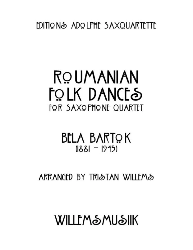 Bartók/Willems - Roumanian Folk Dances