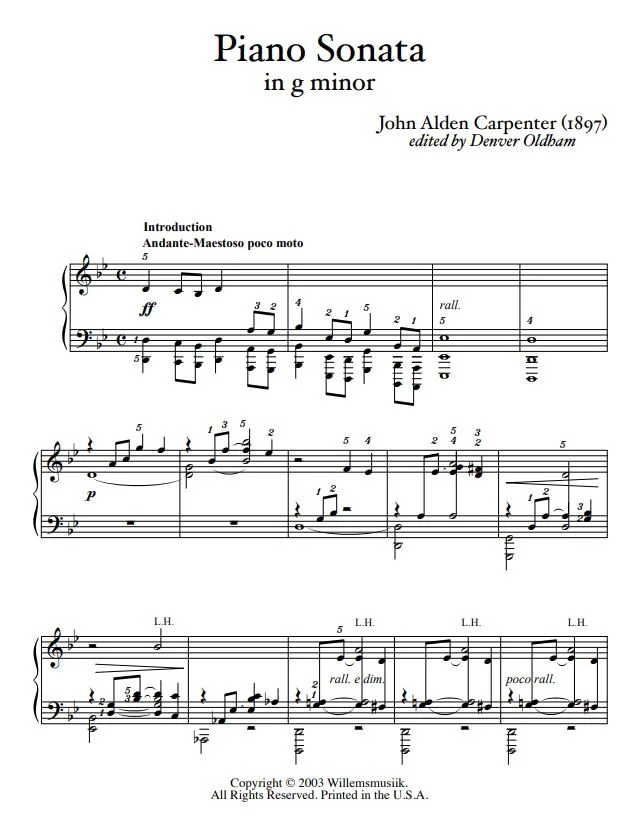 Carpenter, John Alden - Sonata in G minor