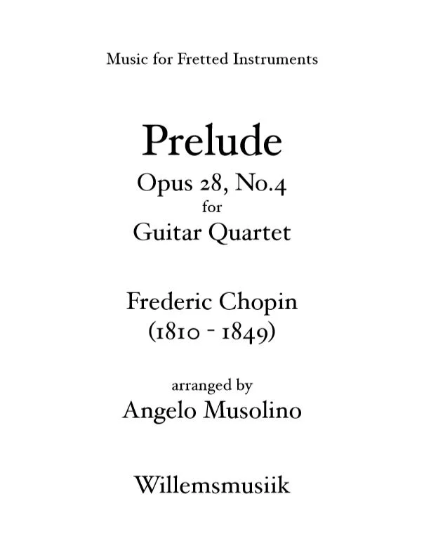 Chopin/Musolino - Prelude, Opus 28, Nr. 4