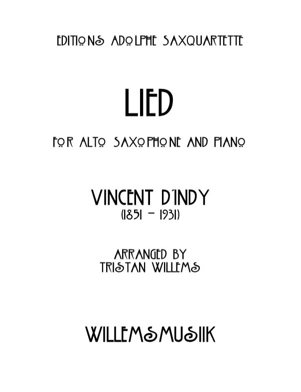 d'Indy/Willems - Lied, Opus 19
