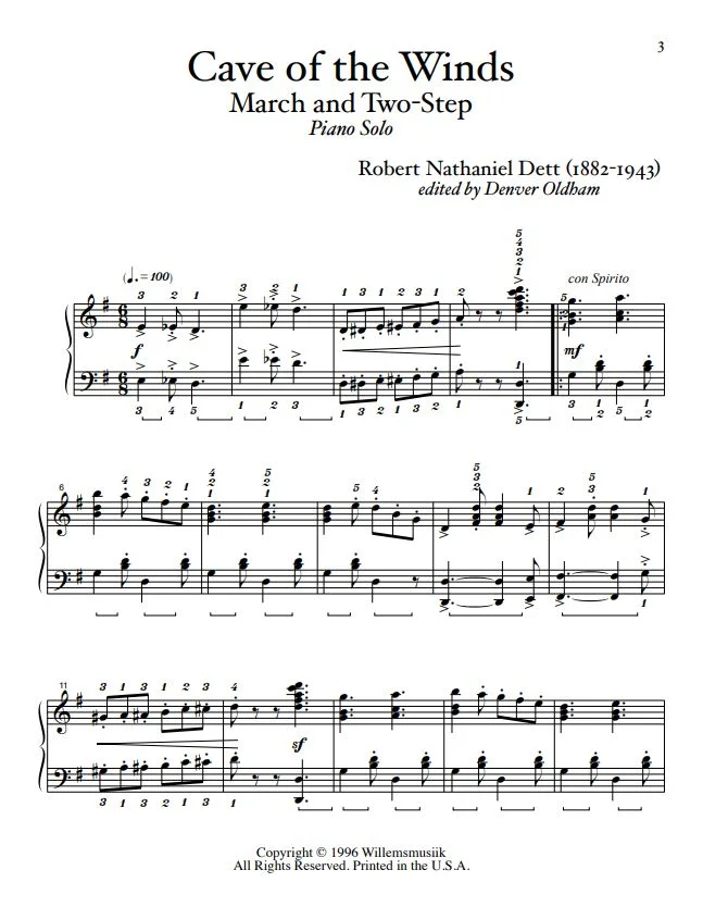 Dett, Robert Nathaniel - Cave of the Winds