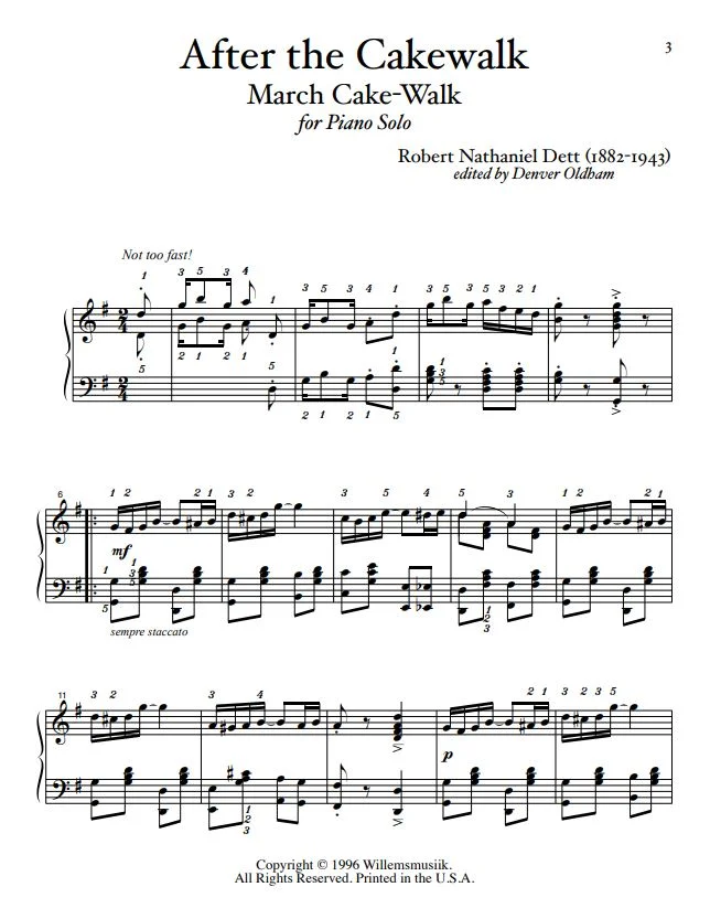 Dett, Robert Nathaniel - After the Cakewalk