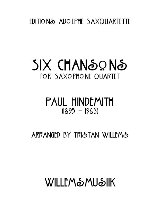 Hindemith/Willems - Six Chansons