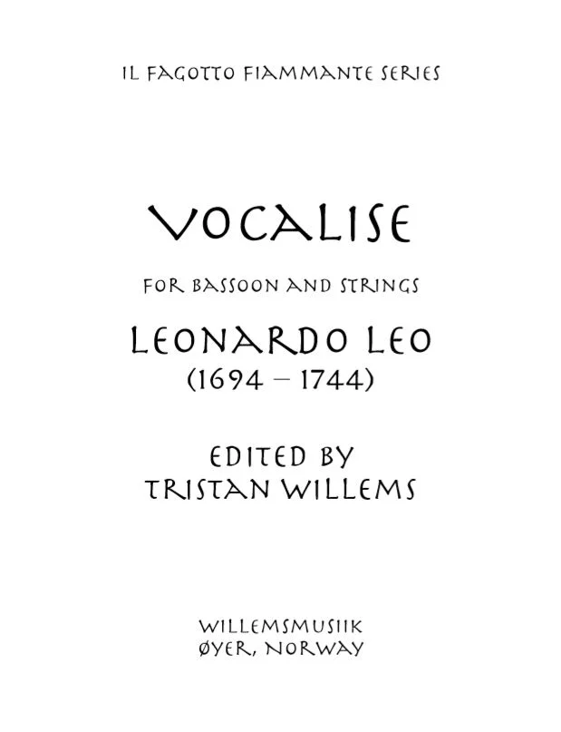 Leo - Vocalise (Bassoon and Strings)