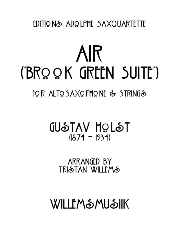 Holst/Willems - Air from 'Brook Green Suite'