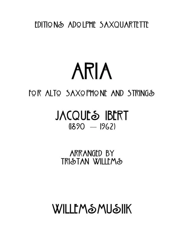 Ibert/Willems - Aria