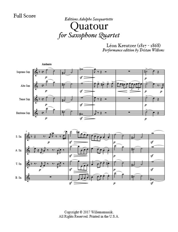 Kreutzer/Willems - Quatour