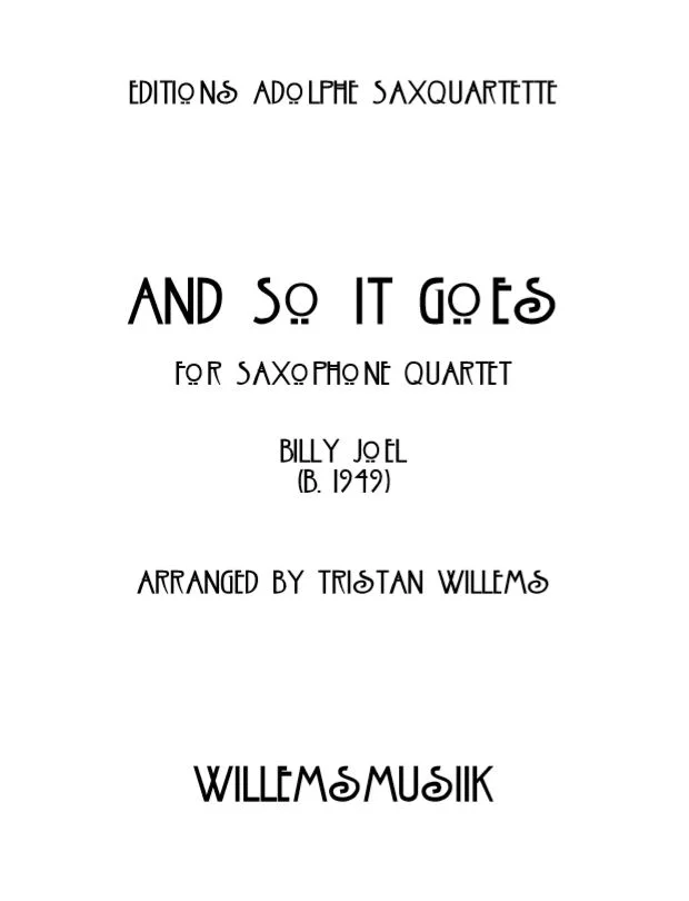 Joel/Willems - And So It Goes