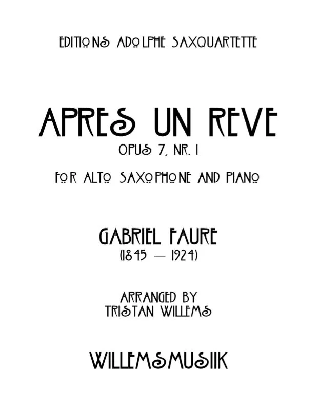 Fauré/Willems - Après un rêve