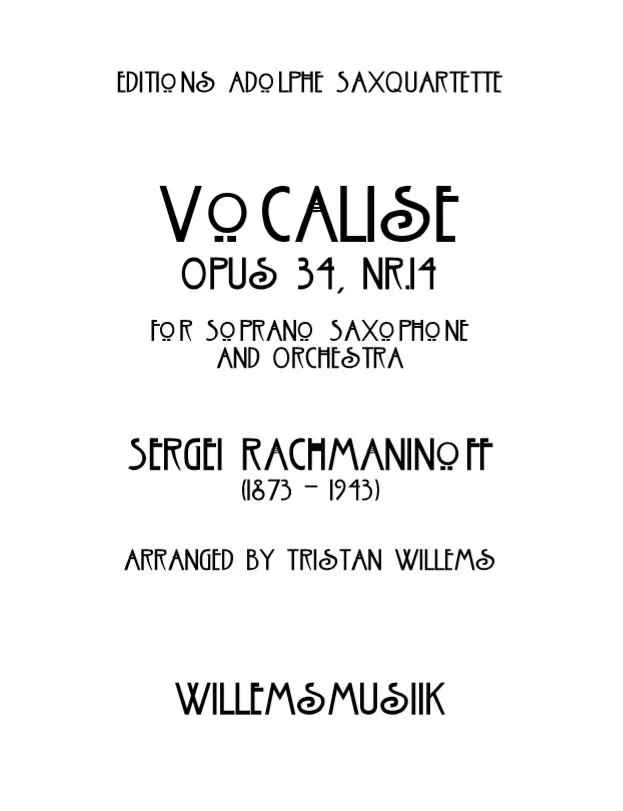 Rachmaninoff/Willems - Vocalise, Opus 34/14