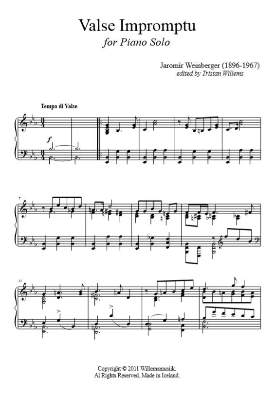 Jaromir Weinberger - Valse Impromptu
