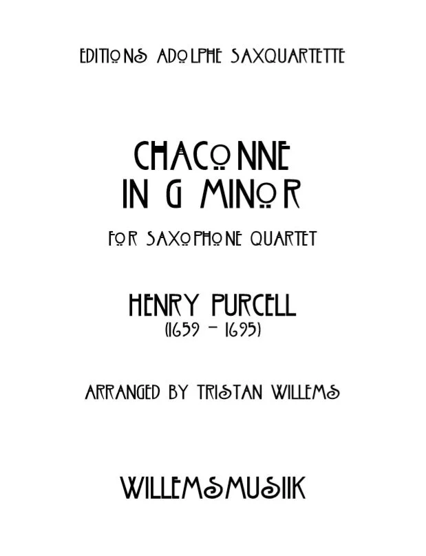 Purcell/Willems - Chaconne in G minor