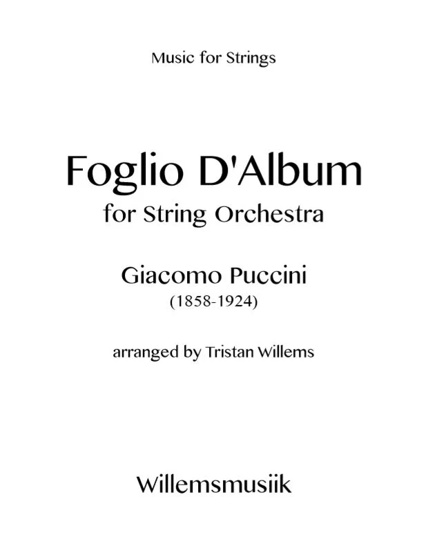 Puccini, Giacomo - Foglio d'album