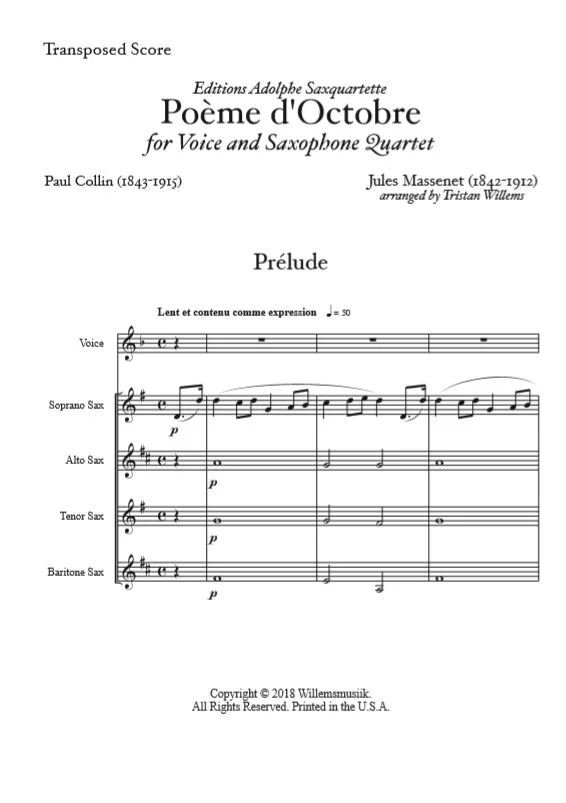 Massenet/Willems - Poeme d'Octobre