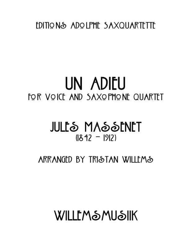 Massenet/Willems - Un Adieu