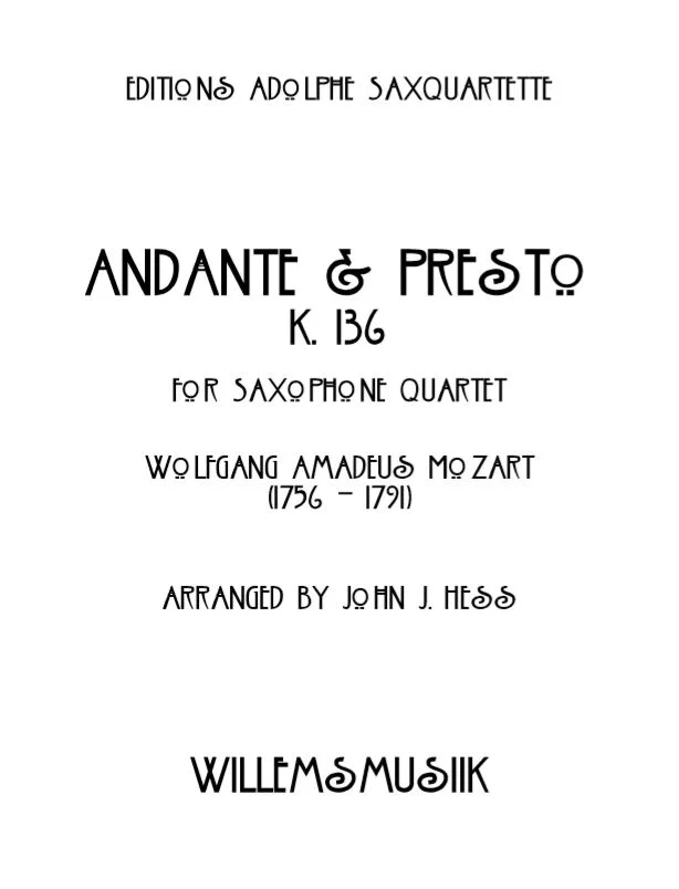 Mozart/Hess - Andante and Presto