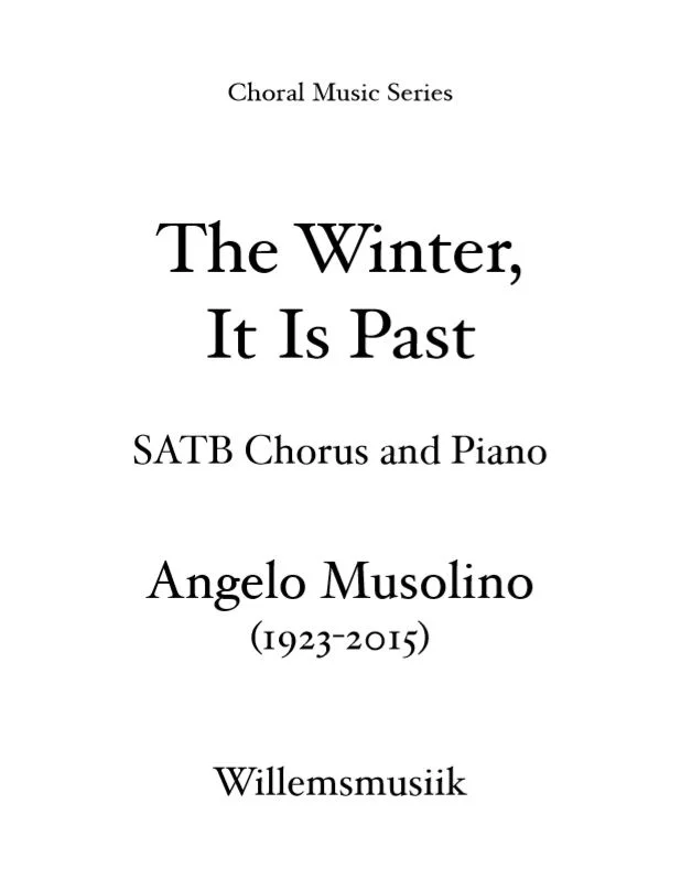 Angelo Musolino - The Winter It Is Past
