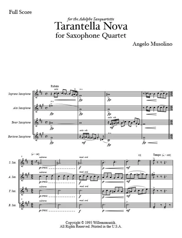 Angelo Musolino - Tarantella Nova